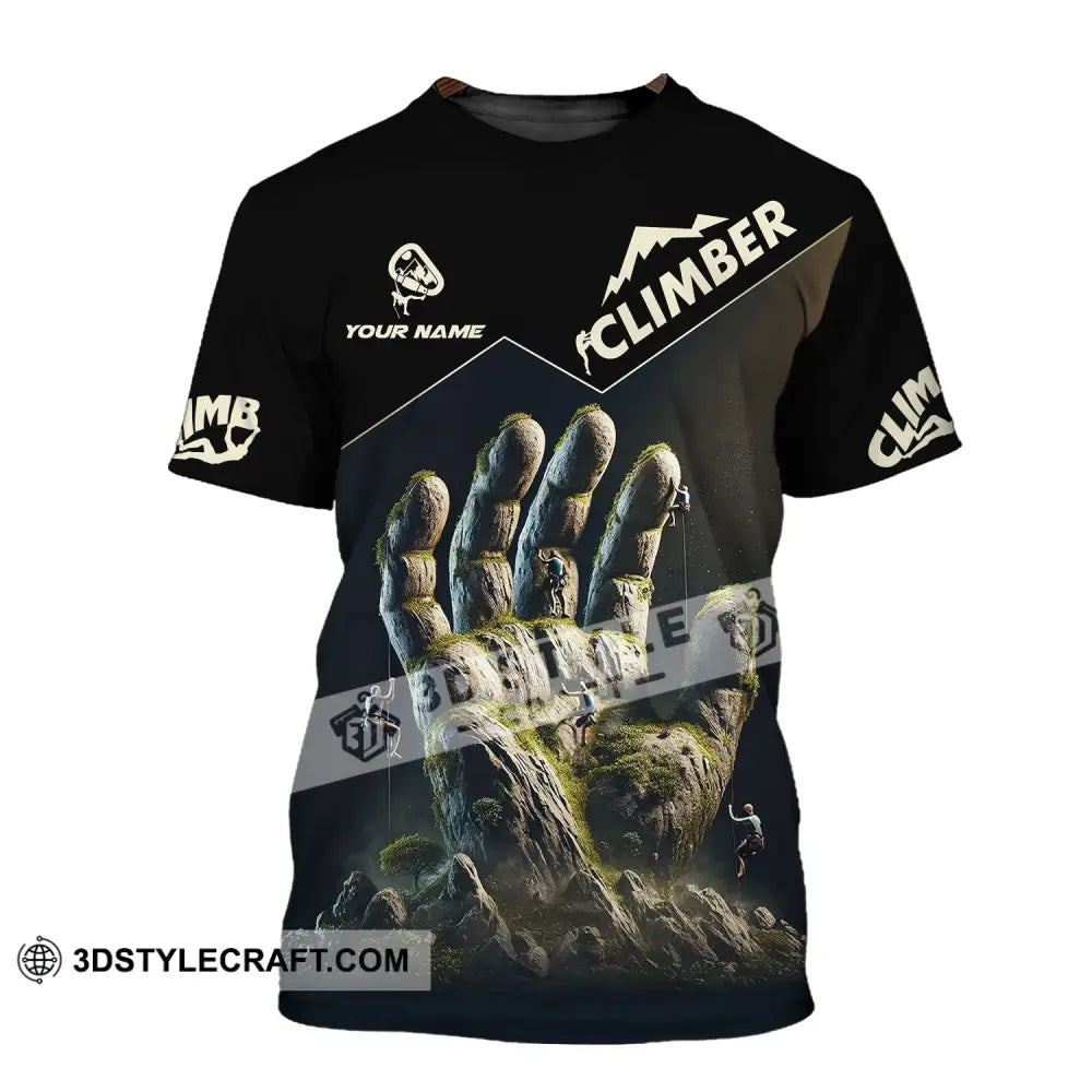 Unisex Shirt Custom Name Climbing Gift For Lover T-Shirt / S T-Shirt