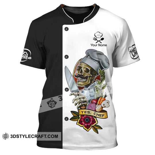 Unisex Shirt - Custom Name Cooking Lover Shirt, Yes Skull Chef style option 2