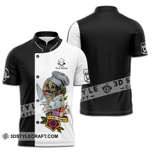 Unisex Shirt - Custom Name Cooking Lover Shirt, Yes Skull Chef style option 3