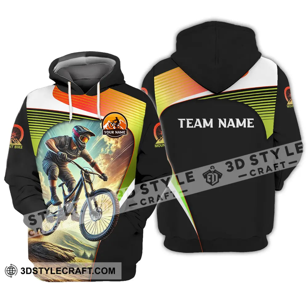 Unisex Shirt - Custom Name Cool Mountain Bike Hoodie / S T-Shirt