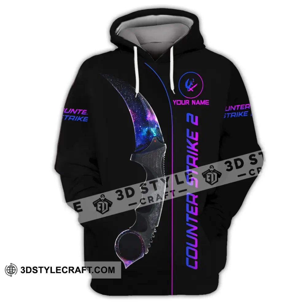 Unisex Shirt - Custom Name Counter Strike Galaxy Hoodie / S T-Shirt