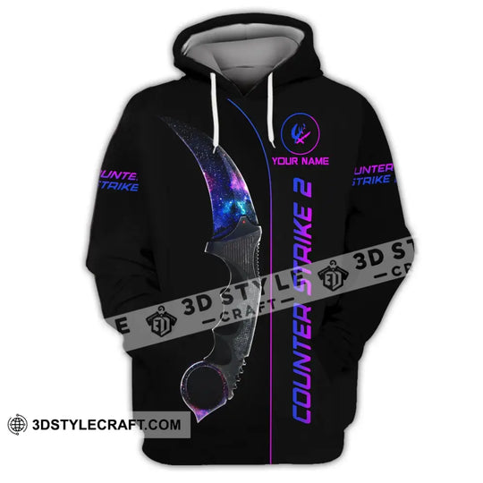 Unisex Shirt - Custom Name Counter Strike Galaxy Shirt style option 2