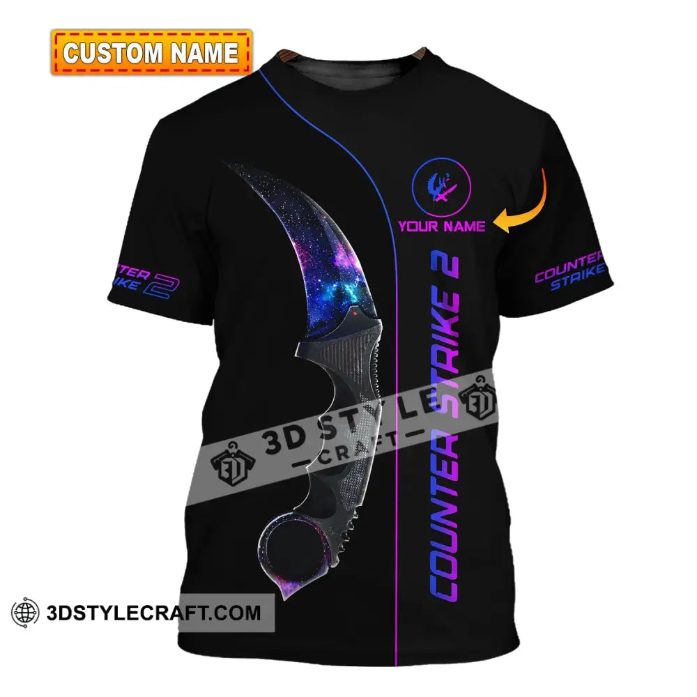 Unisex Shirt - Custom Name Counter Strike Galaxy T-Shirt