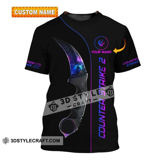 Unisex Shirt - Custom Name Counter Strike Galaxy T-Shirt