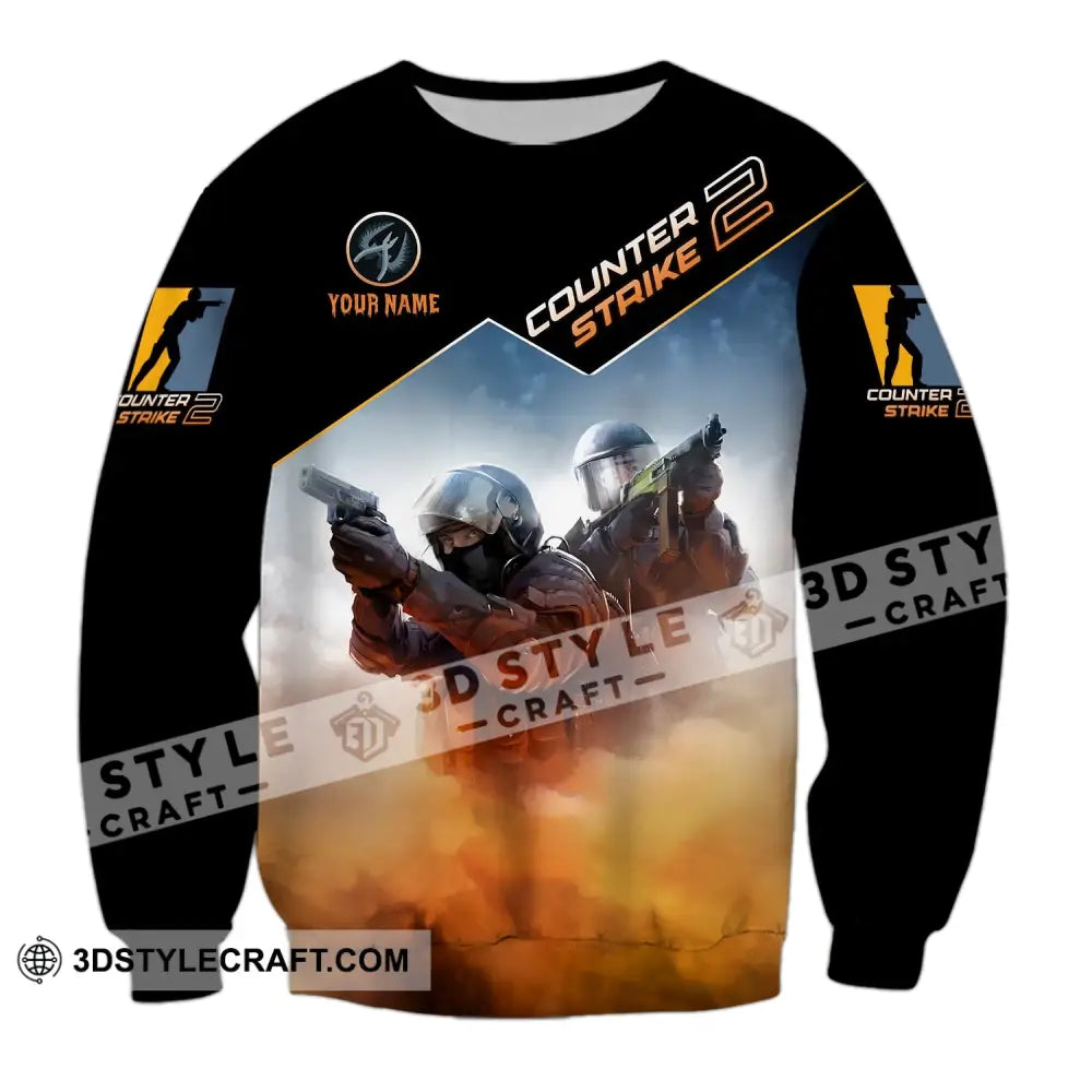 Unisex Shirt - Custom Name Counter Strike Long Sleeve / S T-Shirt