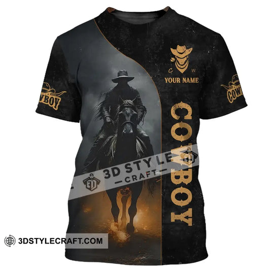 Unisex Shirt, Custom Name Cowboy Shirt, Western T-Shirt, Cowboy Hoodie Polo Long Sleeve Shirt style option 2