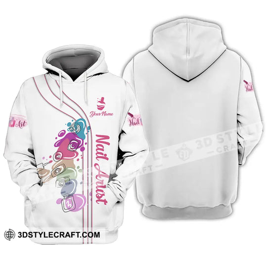 Unisex Shirt - Custom Name Shirt Cute Nails Artist style option 3