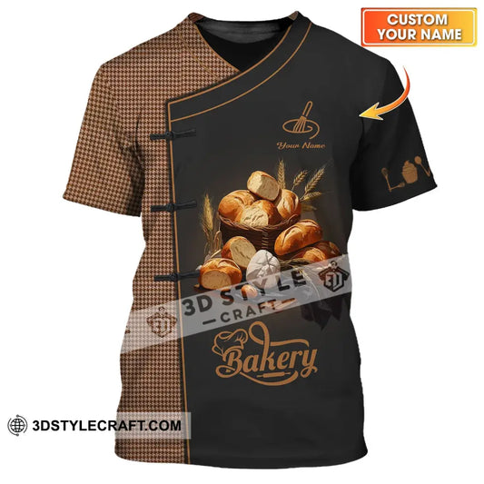 Unisex Shirt - Custom Name Dark 3D For Bakery T-Shirt