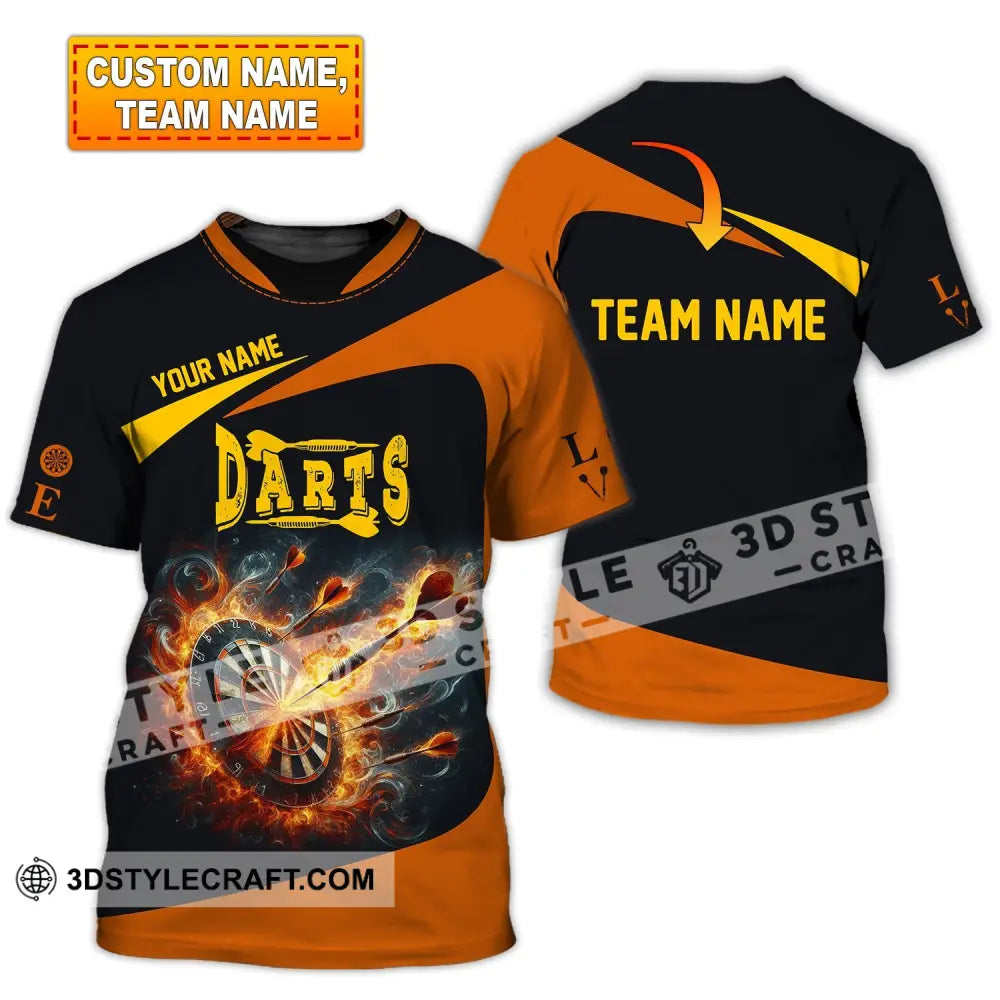 Unisex Shirt Custom Name Dart Darts T-Shirt Gift For Lover Gamer T-Shirt