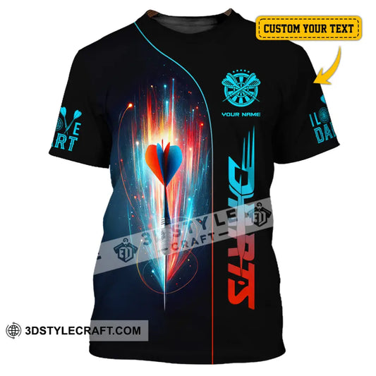 Unisex Shirt Custom Name Dart Darts T-Shirt Gift For Lover Gamer T-Shirt