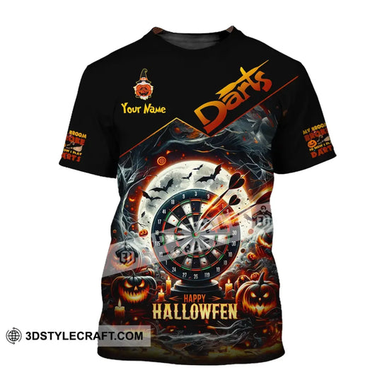 Unisex Shirt, Custom Name Dart Shirt, Halloween Darts T-Shirt, Gift for Darts Lover, Darts Gamer T-Shirt style option 2