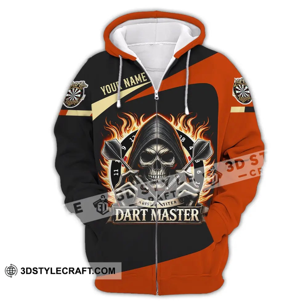 Unisex Shirt - Custom Name Dart Master Zipper Hoodie / S T-Shirt