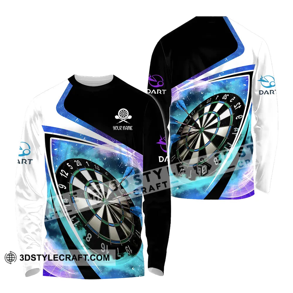 Unisex Shirt - Custom Name Darts Galaxy Long Sleeve / S T-Shirt