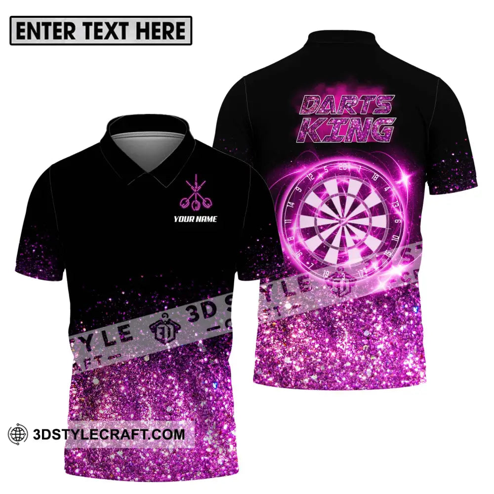 Unisex Shirt - Custom Name Darts King Polo / S T-Shirt