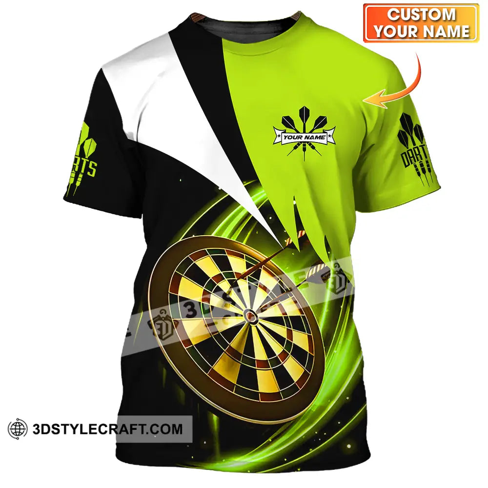 Unisex Shirt - Custom Name Darts Neon T-Shirt