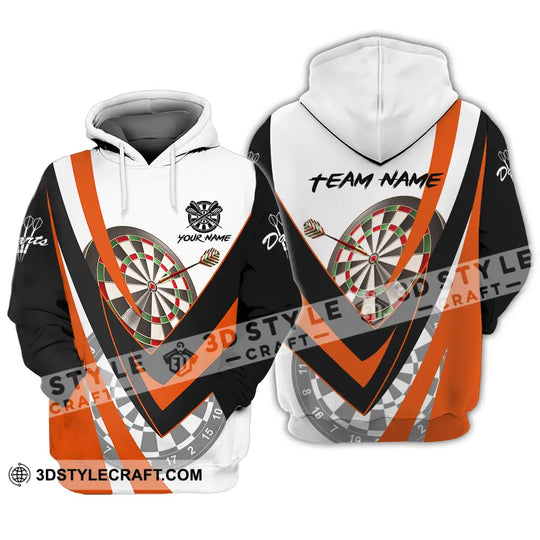 Unisex Shirt - Custom Name Darts Player Shirt Orange Color Classic style option 3
