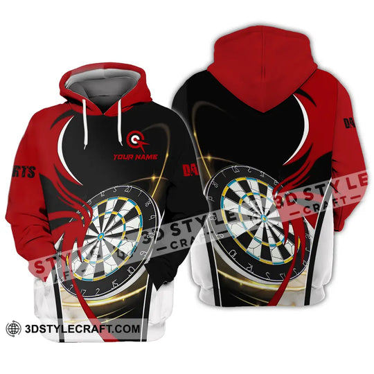 Unisex Shirt - Custom Name Darts Red Black White Shirt style option 3