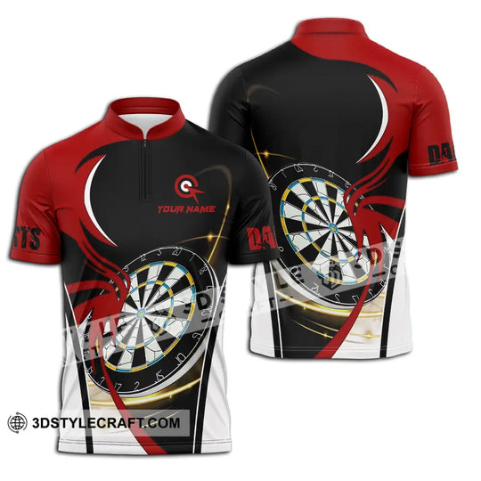 Unisex Shirt - Custom Name Darts Red Black White Shirt style option 2
