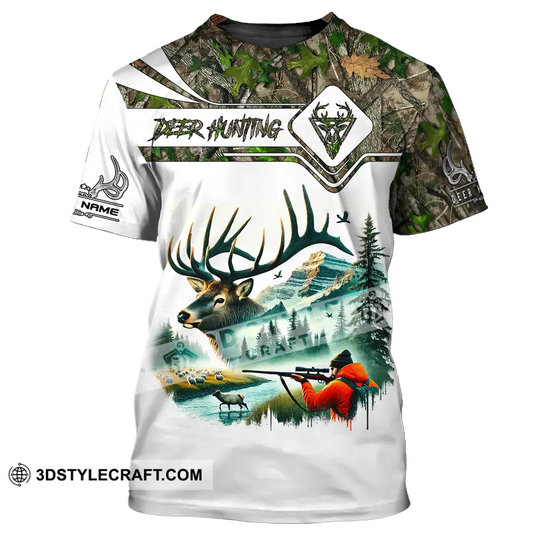 Unisex Shirt, Custom Name Deer Hunter Shirt, Deer Hunting Polo Long Sleeve, Animal Hunter T-Shirt style option 2