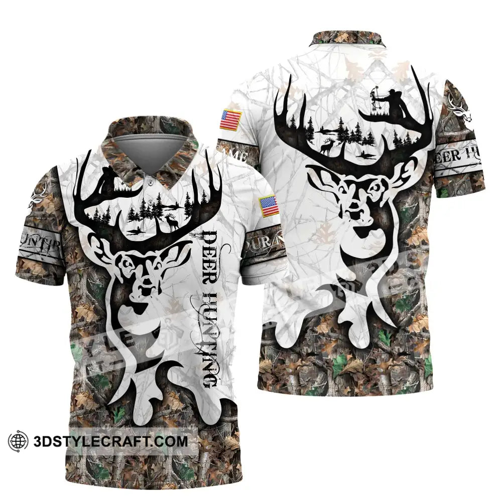 Unisex Shirt - Custom Name Deer Hunting Polo / S T-Shirt