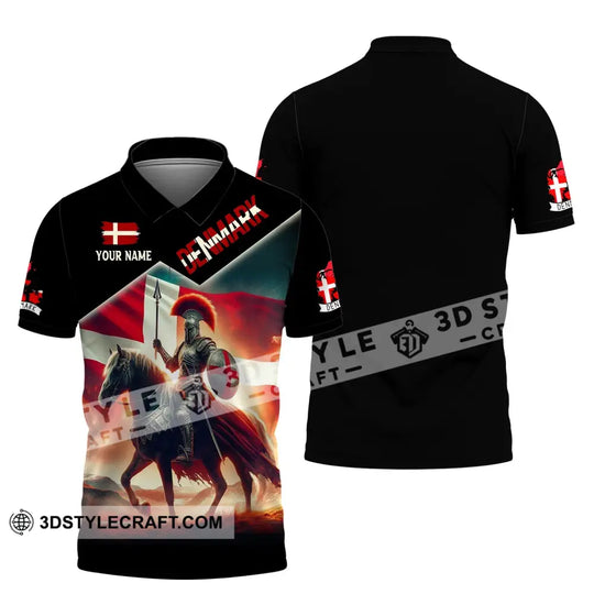 Unisex Shirt, Custom Name Denmark Shirt, Denmark Polo Long Sleeve Shirt, T-Shirt for Danish style option 3