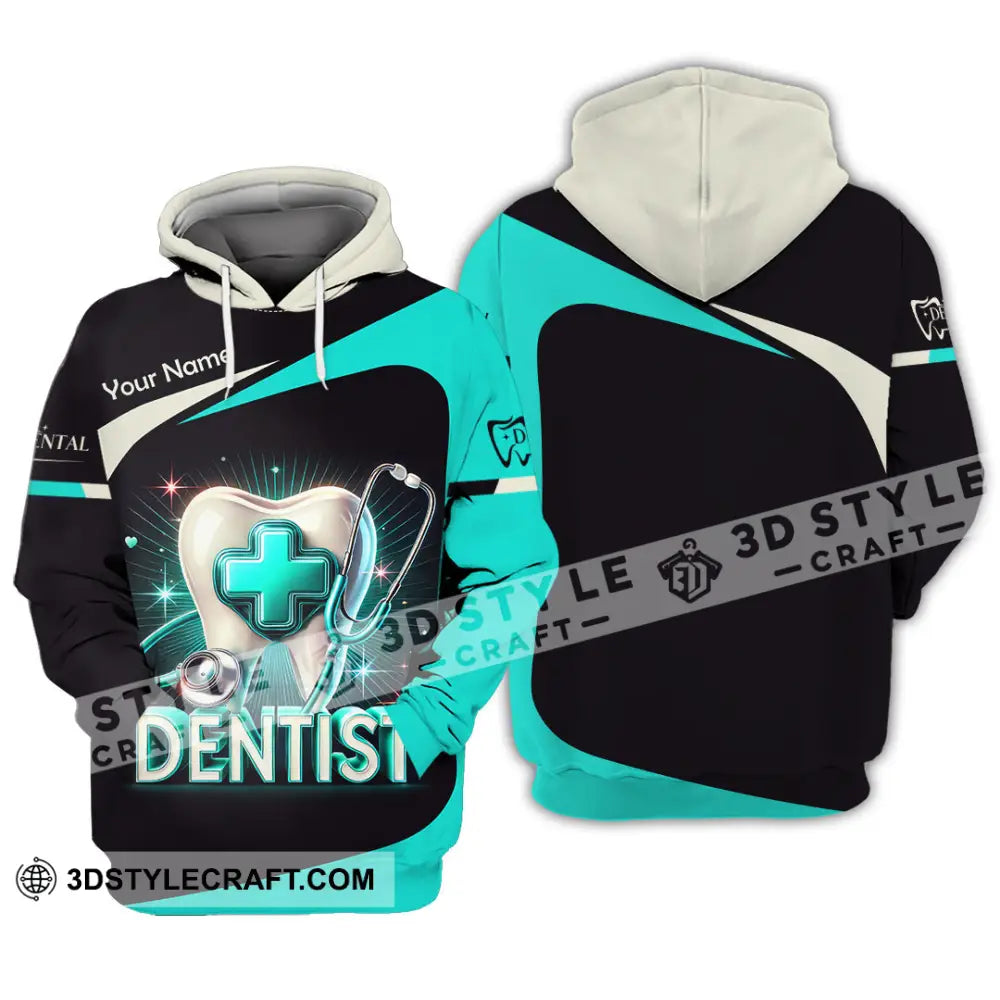 Unisex Shirt Custom Name Dentist Dental T-Shirt Gift For Hoodie / S T-Shirt