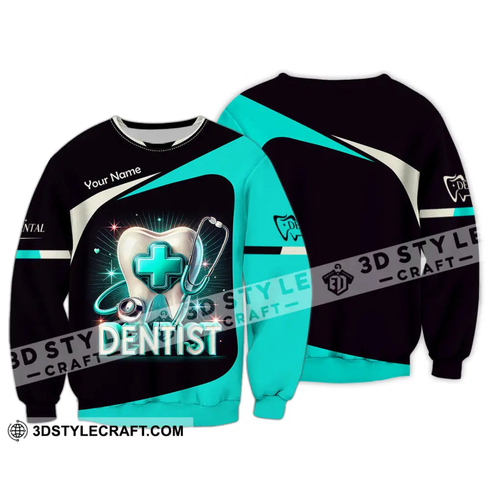 Unisex Shirt Custom Name Dentist Dental T-Shirt Gift For Long Sleeve / S T-Shirt