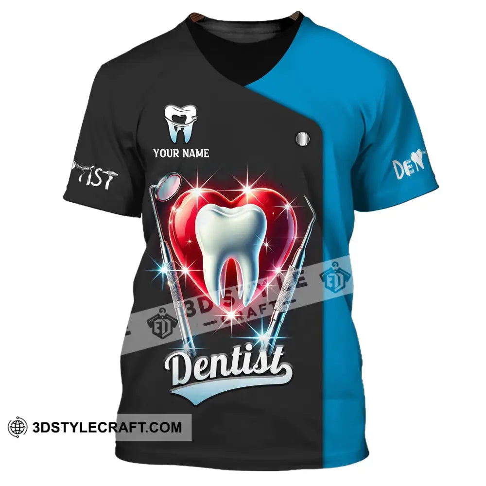 Unisex Shirt Custom Name Dentist Dental T-Shirt Gift For / S T-Shirt