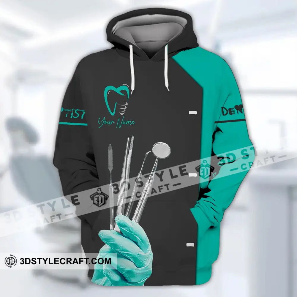 Unisex Shirt - Custom Name Dentist T-Shirt Gloves Gift For Dentists Hoodie / S T-Shirt