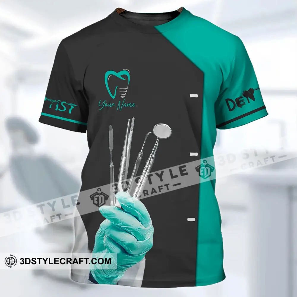 Unisex Shirt - Custom Name Dentist T-Shirt Gloves Gift For Dentists / S T-Shirt