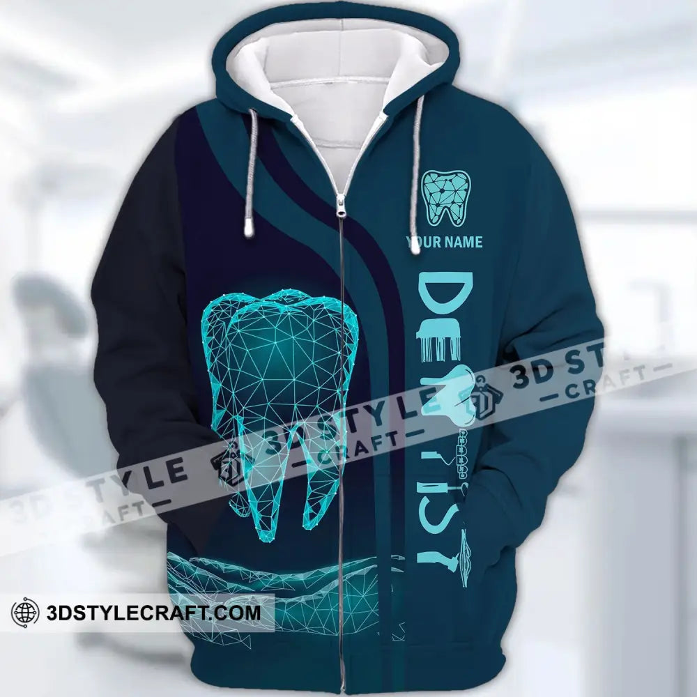 Unisex Shirt - Custom Name Dentist T-Shirt Personalized Zipper Hoodie Gift For Dentists / S T-Shirt