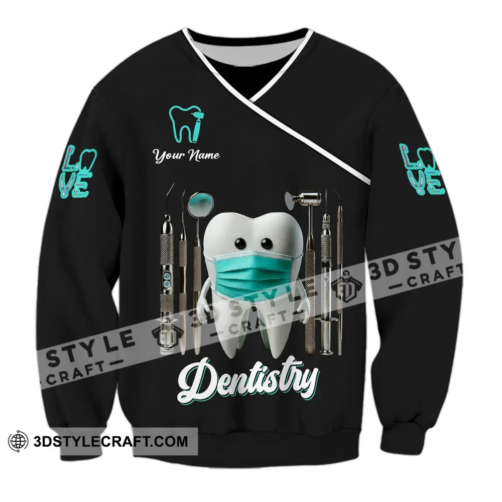 Unisex Shirt - Custom Name Dentistry Long Sleeve / S T-Shirt