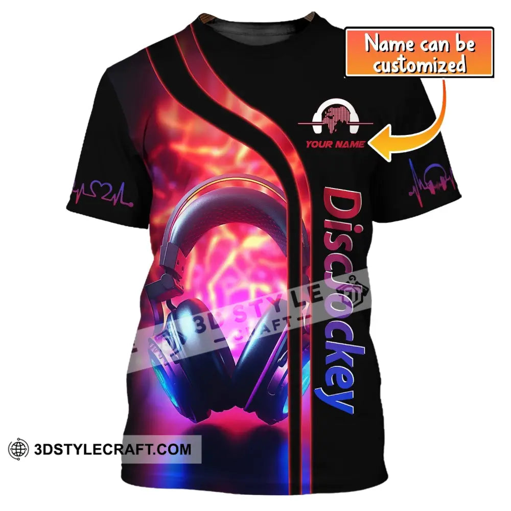 Unisex Shirt Custom Name Disc Jockey Dj Hoodie Polo Long Sleeve Gift For T-Shirt