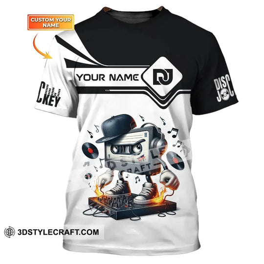 Unisex Shirt, Custom Name Disc Jockey Shirt, DJ Hoodie Shirt Polo Long Sleeve, Music Lover T-Shirt style option 1