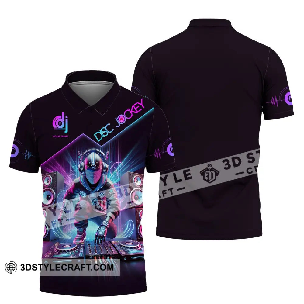 Unisex Shirt Custom Name Disc Jockey Dj Hoodie Polo Long Sleeve Music Lover T-Shirt / S