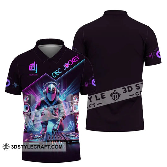 Unisex Shirt, Custom Name Disc Jockey Shirt, DJ Hoodie Shirt Polo Long Sleeve, Music Lover T-Shirt style option 4
