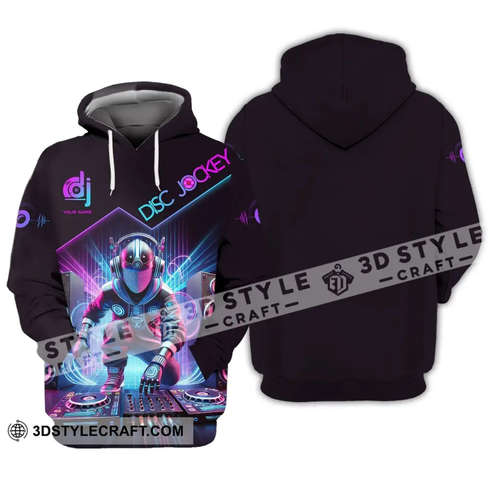 Unisex Shirt Custom Name Disc Jockey Dj Hoodie Polo Long Sleeve Music Lover T-Shirt / S
