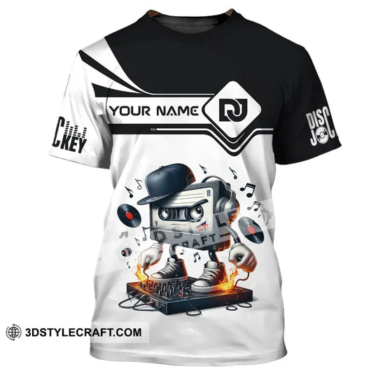 Unisex Shirt, Custom Name Disc Jockey Shirt, DJ Hoodie Shirt Polo Long Sleeve, Music Lover T-Shirt style option 2