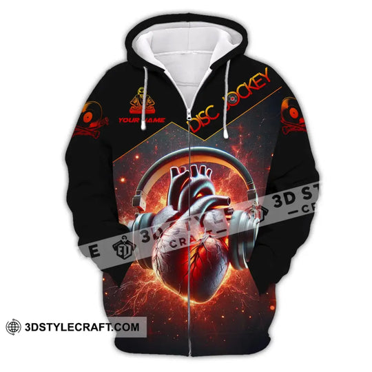 Unisex Shirt, Custom Name Disc Jockey Shirt, DJ Hoodie Shirt Polo Long Sleeve Shirt style option 3