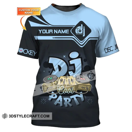 Unisex Shirt, Custom Name Disc Jockey T-Shirt, Cool Party, Gift For DJ style option 1
