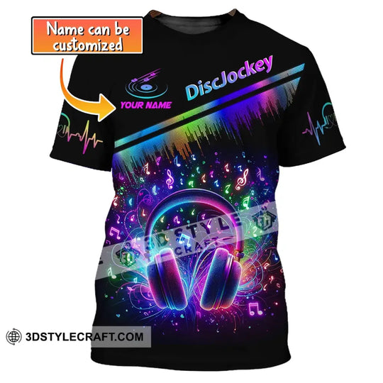 Unisex Shirt, Custom Name Disc Jockey T-Shirt, Music Lover Shirt, DJ Shirt style option 1