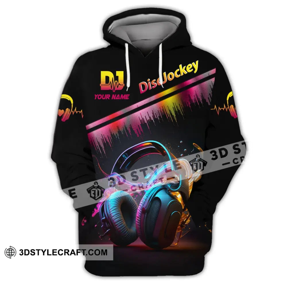 Unisex Shirt Custom Name Disc Jockey T-Shirt Music Lover Dj Gift For Hoodie / S