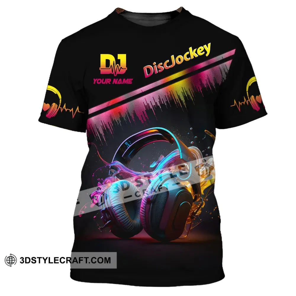 Unisex Shirt Custom Name Disc Jockey T-Shirt Music Lover Dj Gift For / S