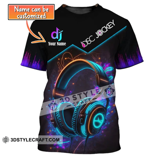 Unisex Shirt, Custom Name Disc Jockey T-Shirt, Music Lover Shirt, Gift For DJ style option 1