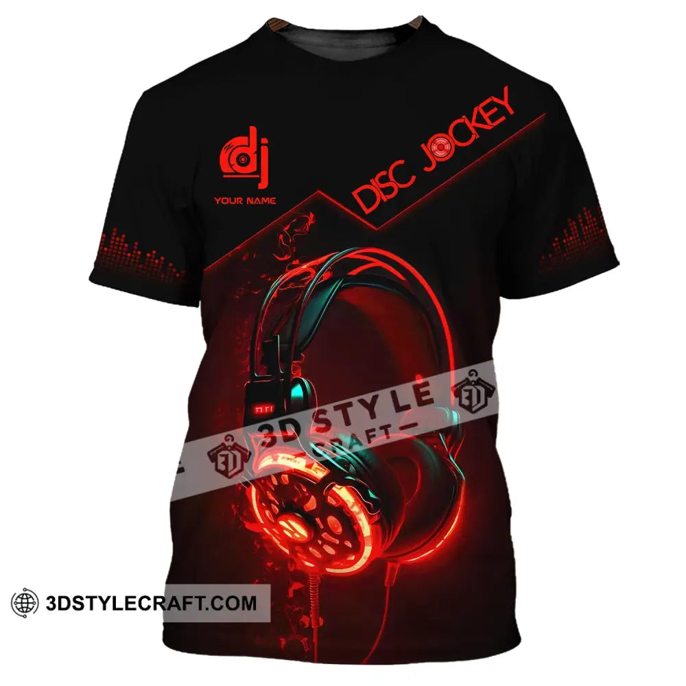 Unisex Shirt Custom Name Disc Jockey T-Shirt Music Lover Gift For Dj / S