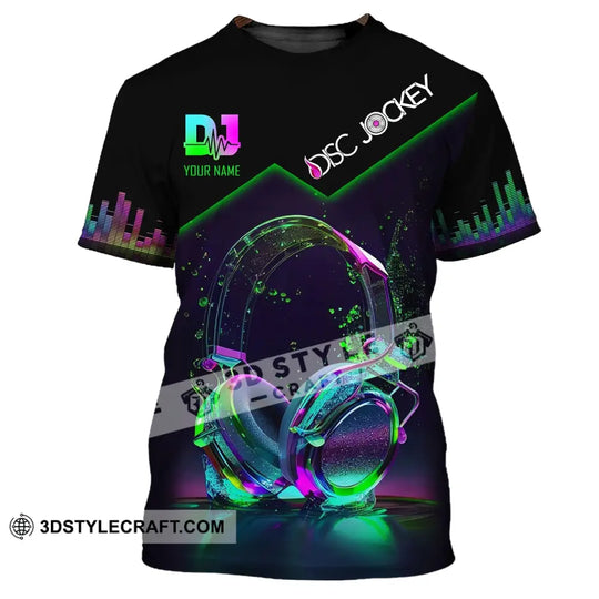 Unisex Shirt, Custom Name Disc Jockey T-Shirt, Music Lover, Gift For DJ style option 2