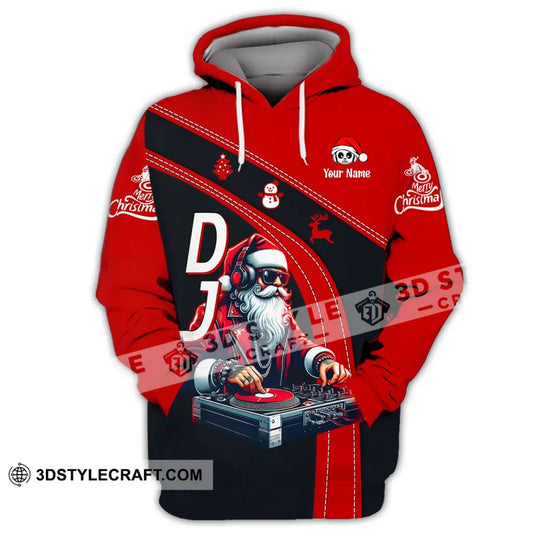Unisex Shirt - Custom Name DJ Santa Shirt style option 2