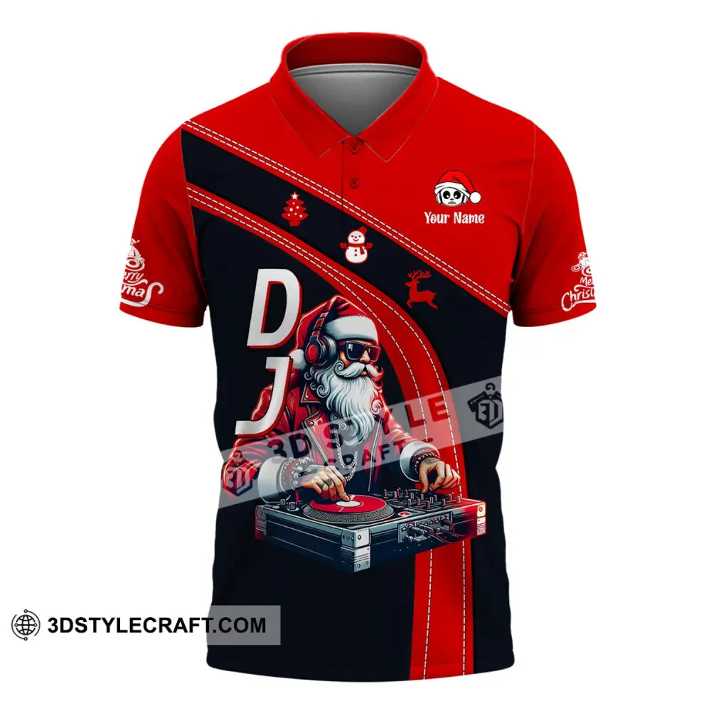 Unisex Shirt - Custom Name Dj Santa Polo / S T-Shirt