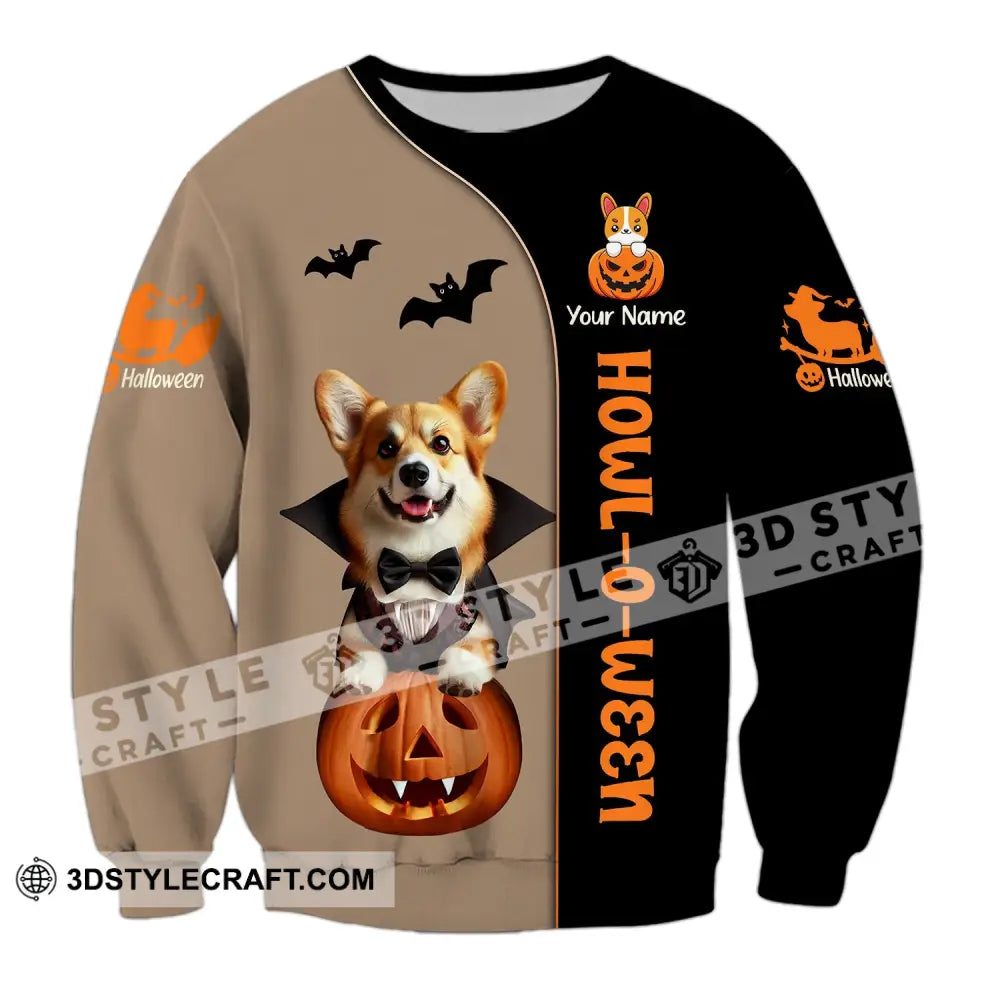 Unisex Shirt Custom Name Dog Halloween Pet T-Shirt Gift For Lover Long Sleeve / S T-Shirt