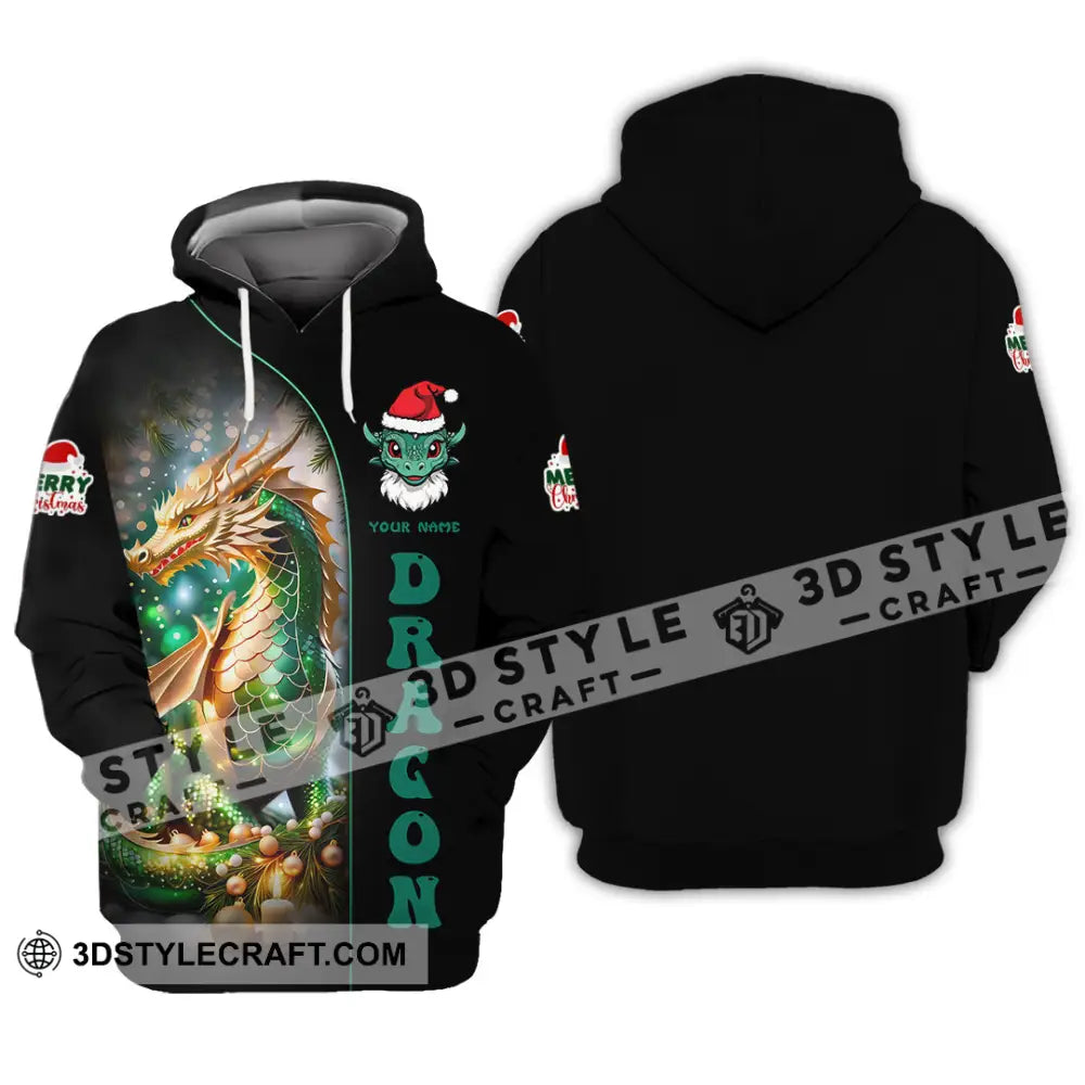 Unisex Shirt Custom Name Dragon Merry Christmas Gift Hoodie / S T-Shirt